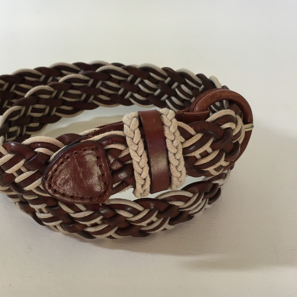 Talbots Medium Braided Cord and Leather Belt - Picture 5 of 5